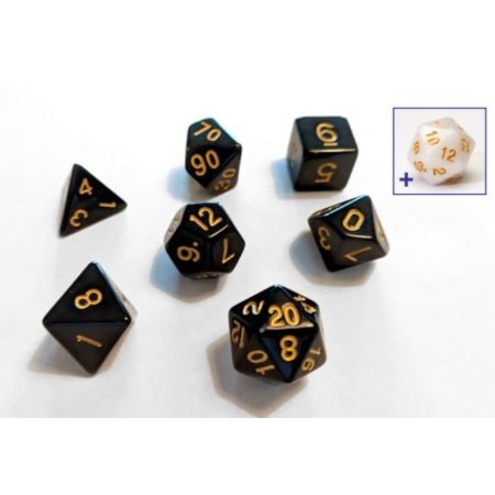 Dice Set - Black/Gold
